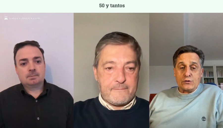 Sixto Arias interviewing Jimmy Pons and David Vivancos