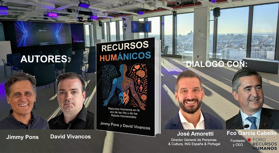 Book launch at Foro Recursos Humanos with the authors, José Amoretti and Francisco García Cabello